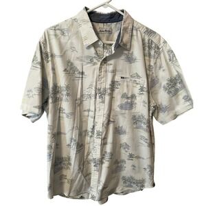 Tommy Bahama Mens LG Hawaiian Inside Out Scenic Palm Tree Shirt